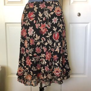 Ann Taylor Loft Floral Midi Skirt